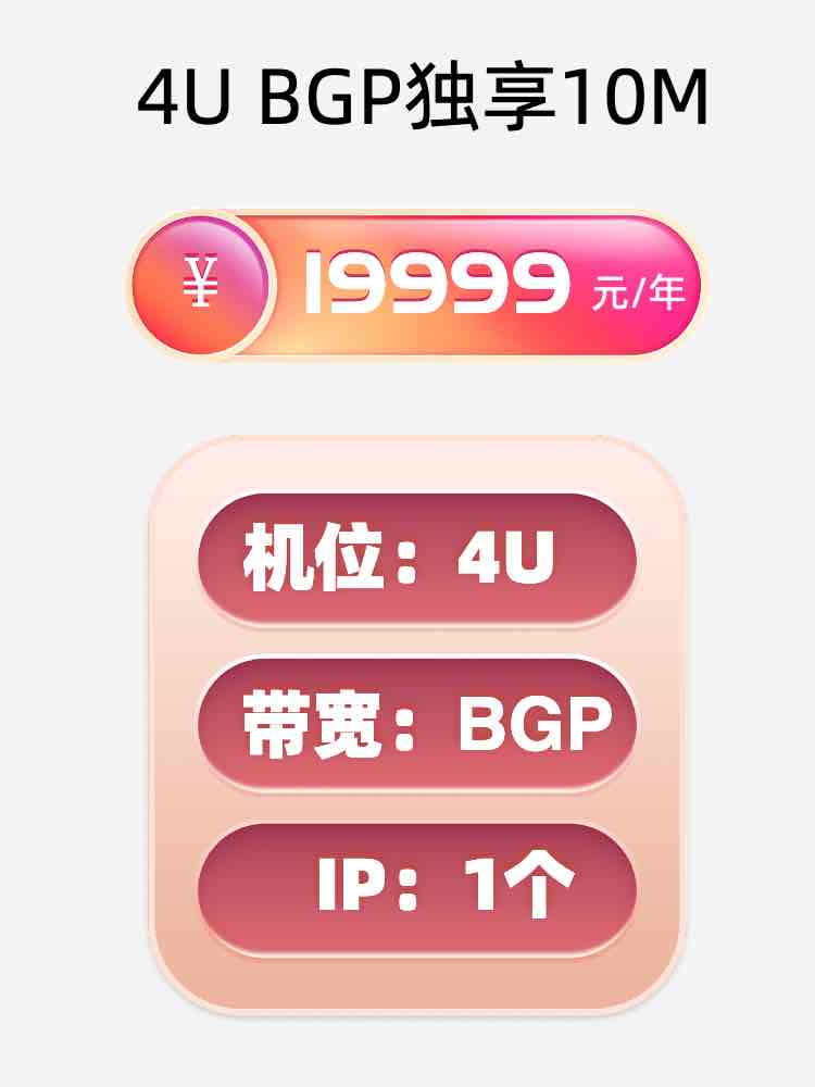 安徽4U BGP独享服务器托管
